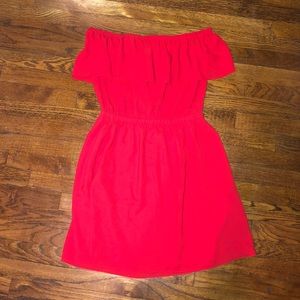 Wilfred Red Off the Shoulder Dress
